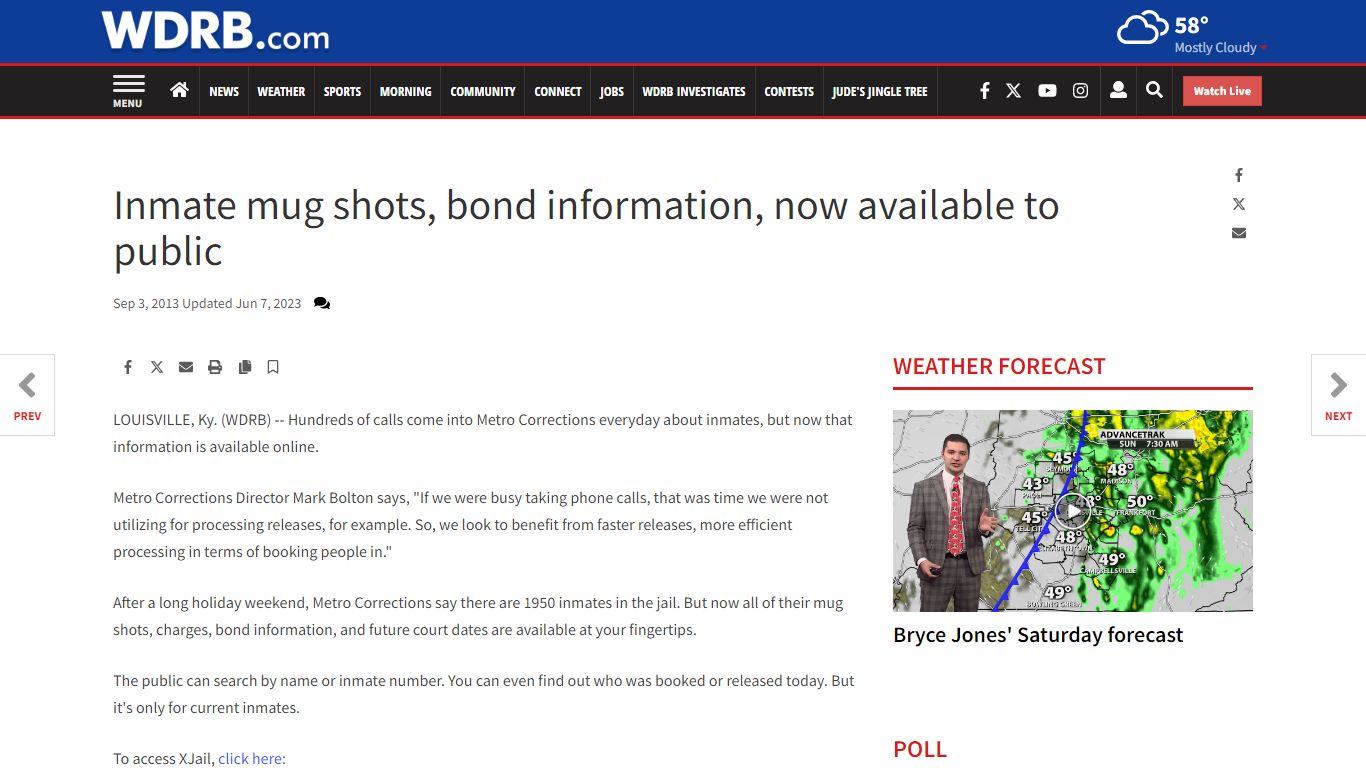 Inmate mug shots, bond information, now available to public